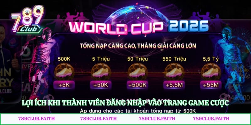 Lợi ích khi thành viên đăng nhập vào trang game cược