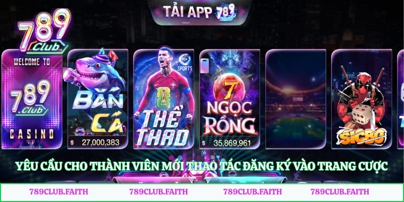 Yêu cầu cho thành viên mới thao tác đăng ký vào trang cược